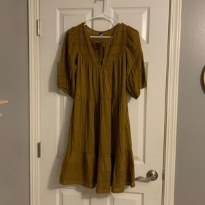 Old Navy mustard yellow size XS above knee length dress with pockets